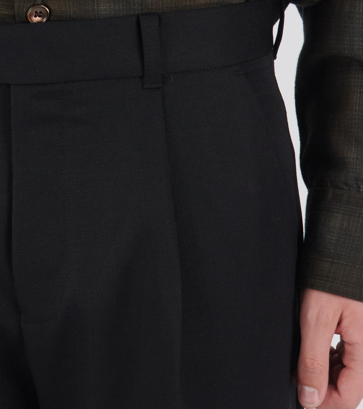 Slack Trouser Coarse Gabardine Black