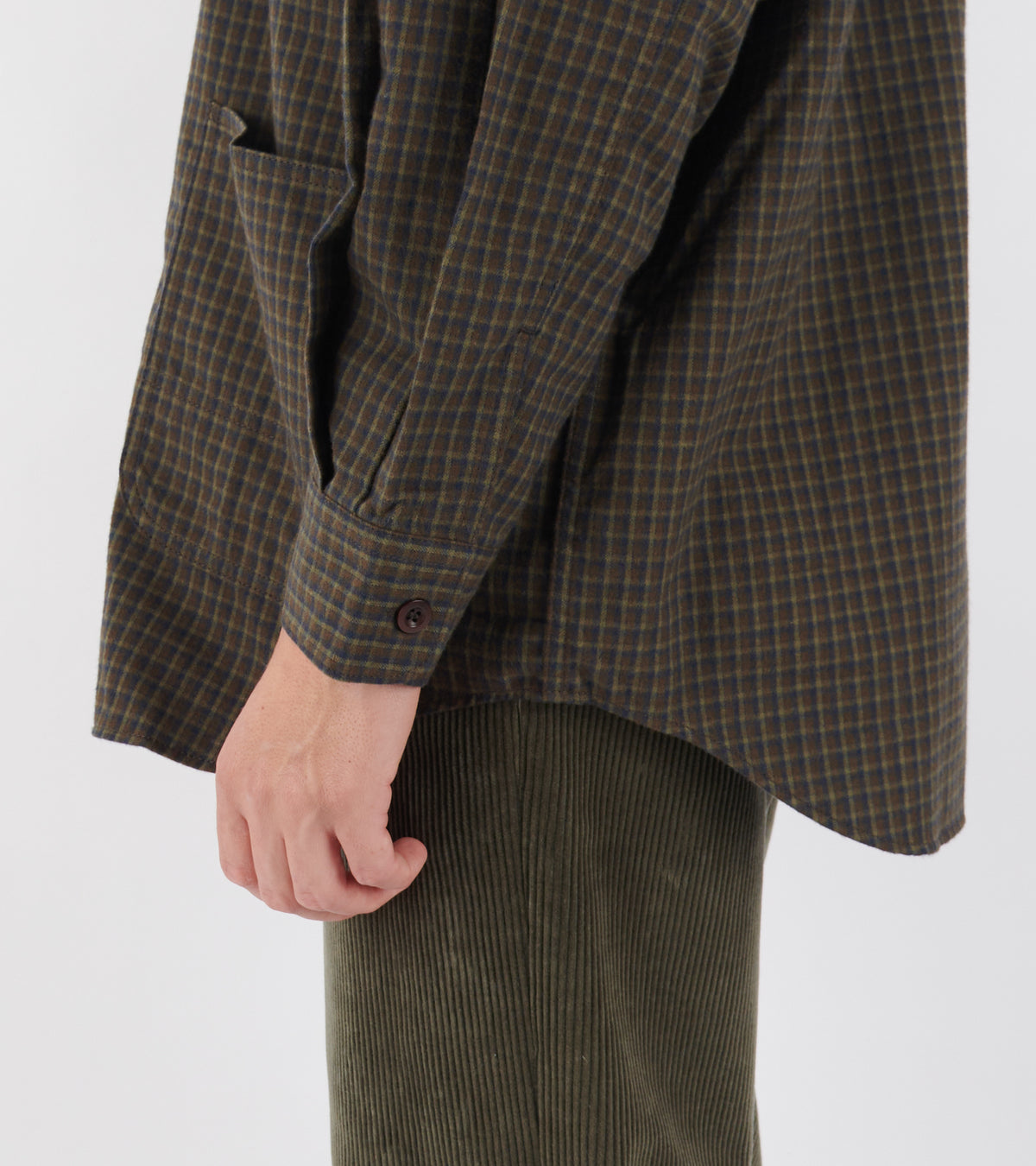 Cotton Check Shirt Brown