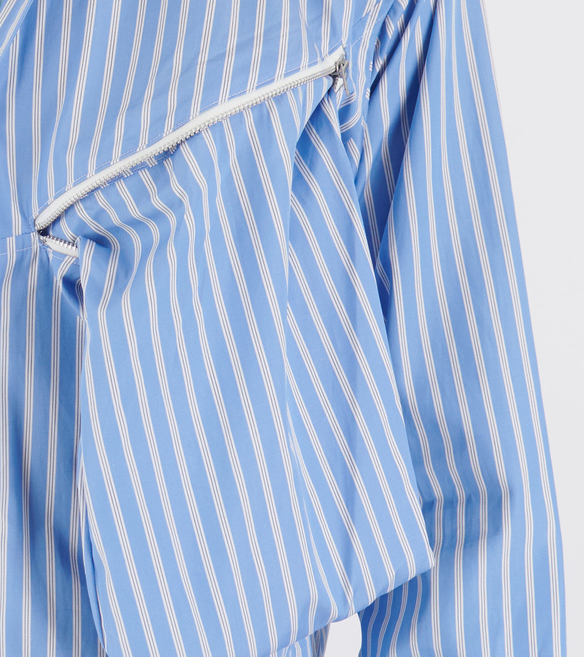 Shirt With Zip Details Blue Stripes