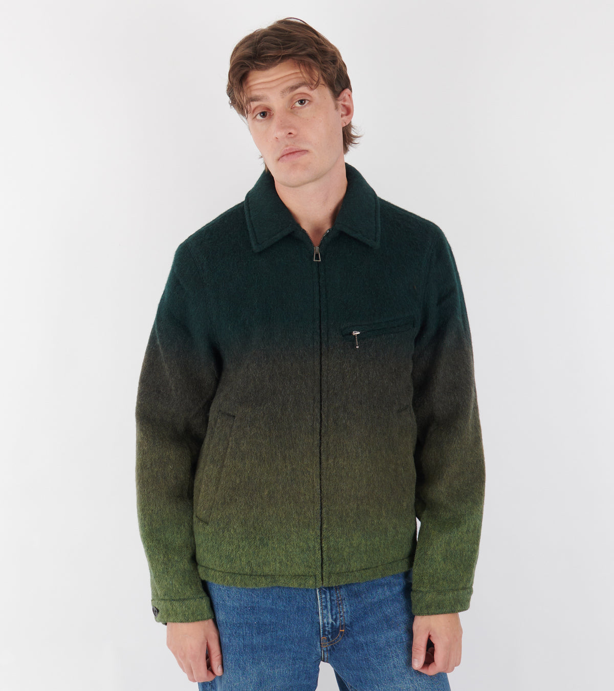 Harrington Wool Jacket Green