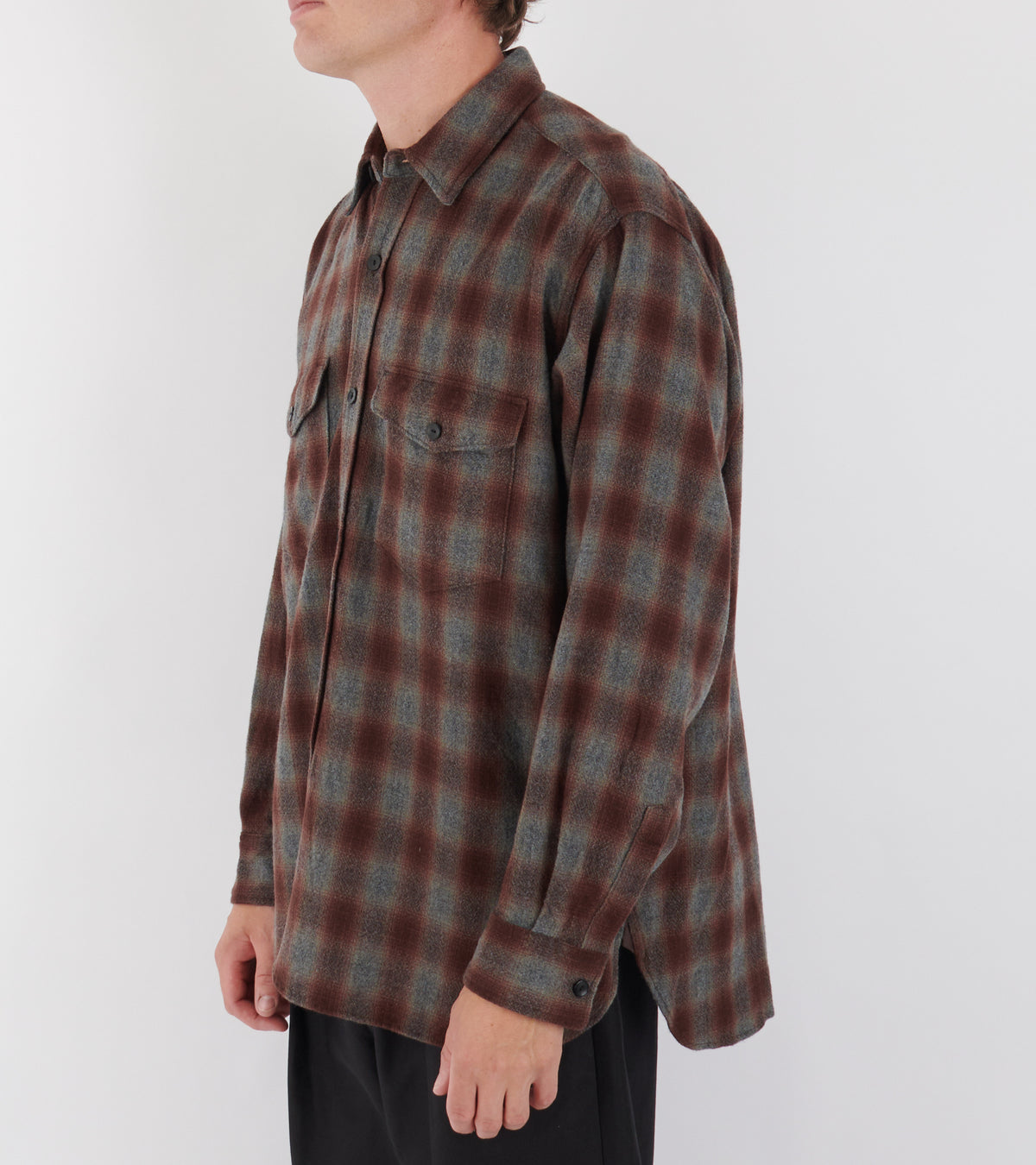 Alpaca Wool 2-Pocket Shirt Grey