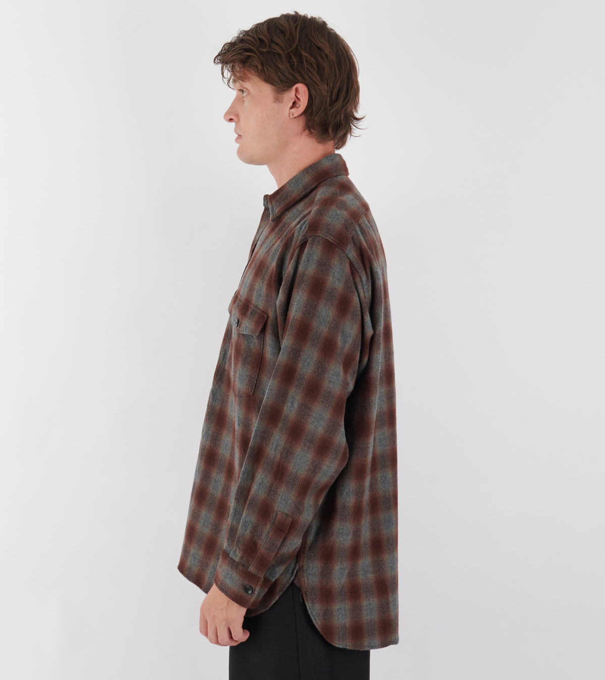 Alpaca Wool 2-Pocket Shirt Grey