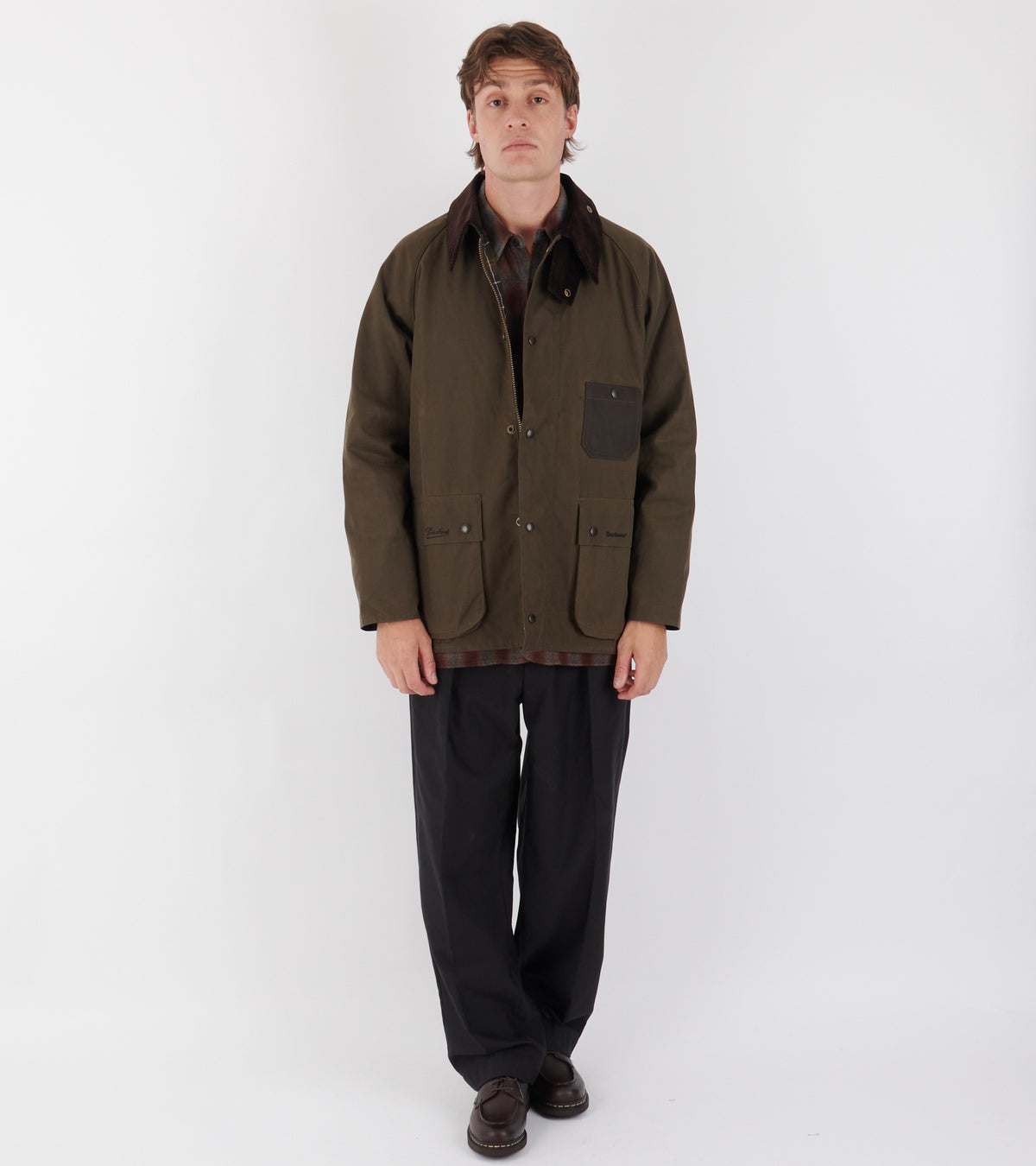 Barbour x Paraboot Bedale Olive