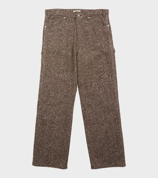 Homespun Tweed Painter Pants Mix Brown