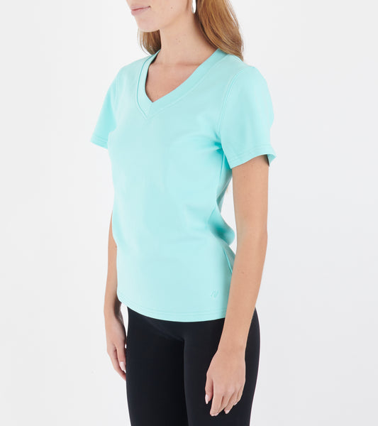 Vera's V-Neck Tee Shirt Turquoise
