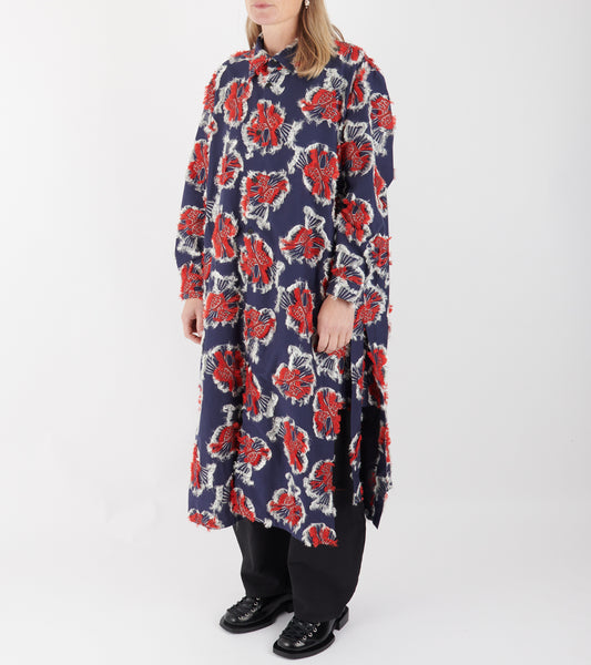 Archive-F302 Love You Dress Red Navy Birdy