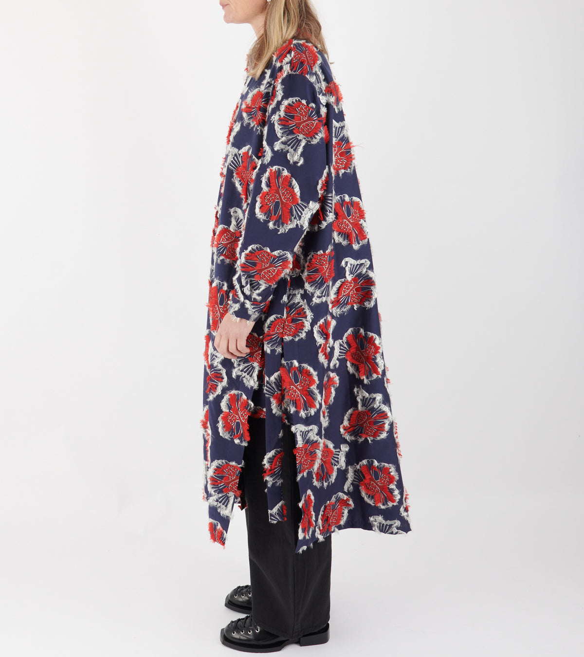 Archive-F302 Love You Dress Red Navy Birdy