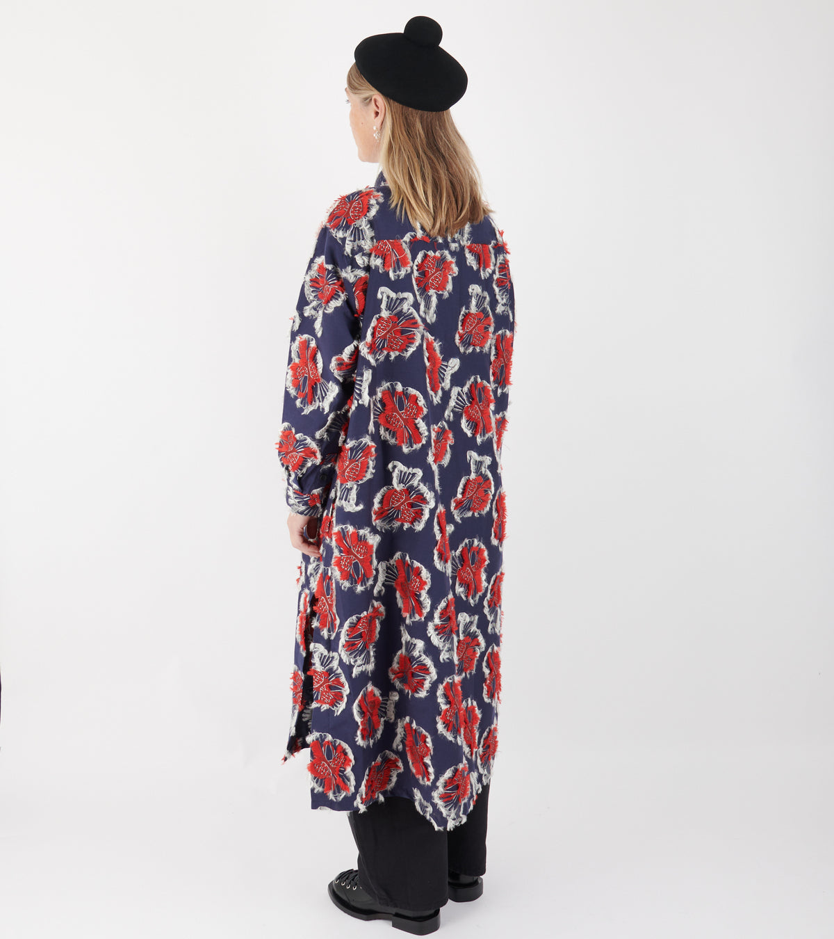 Archive-F302 Love You Dress Red Navy Birdy