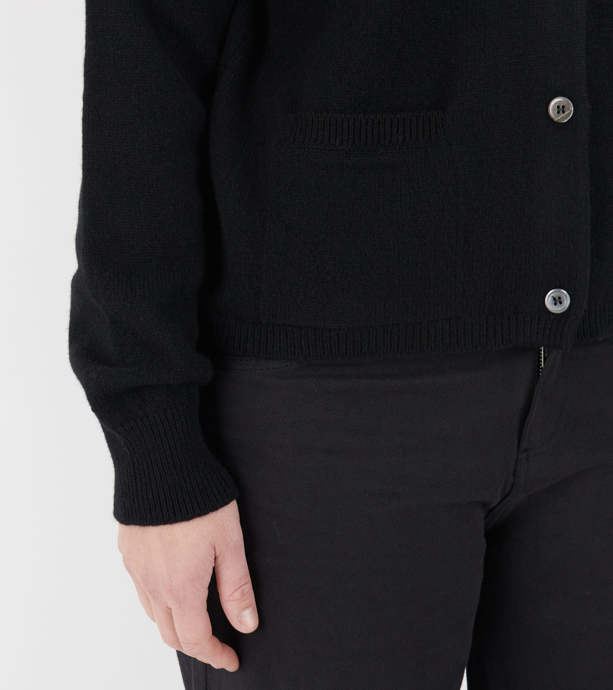 Cora Collared Cardigan Black