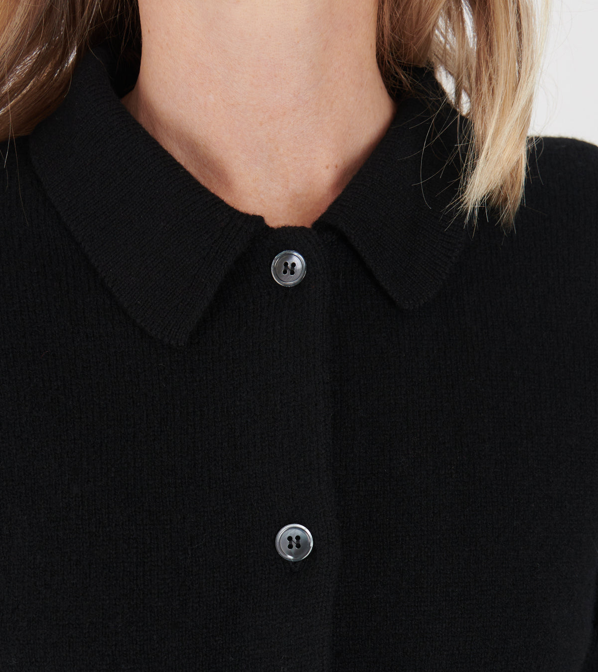 Cora Collared Cardigan Black