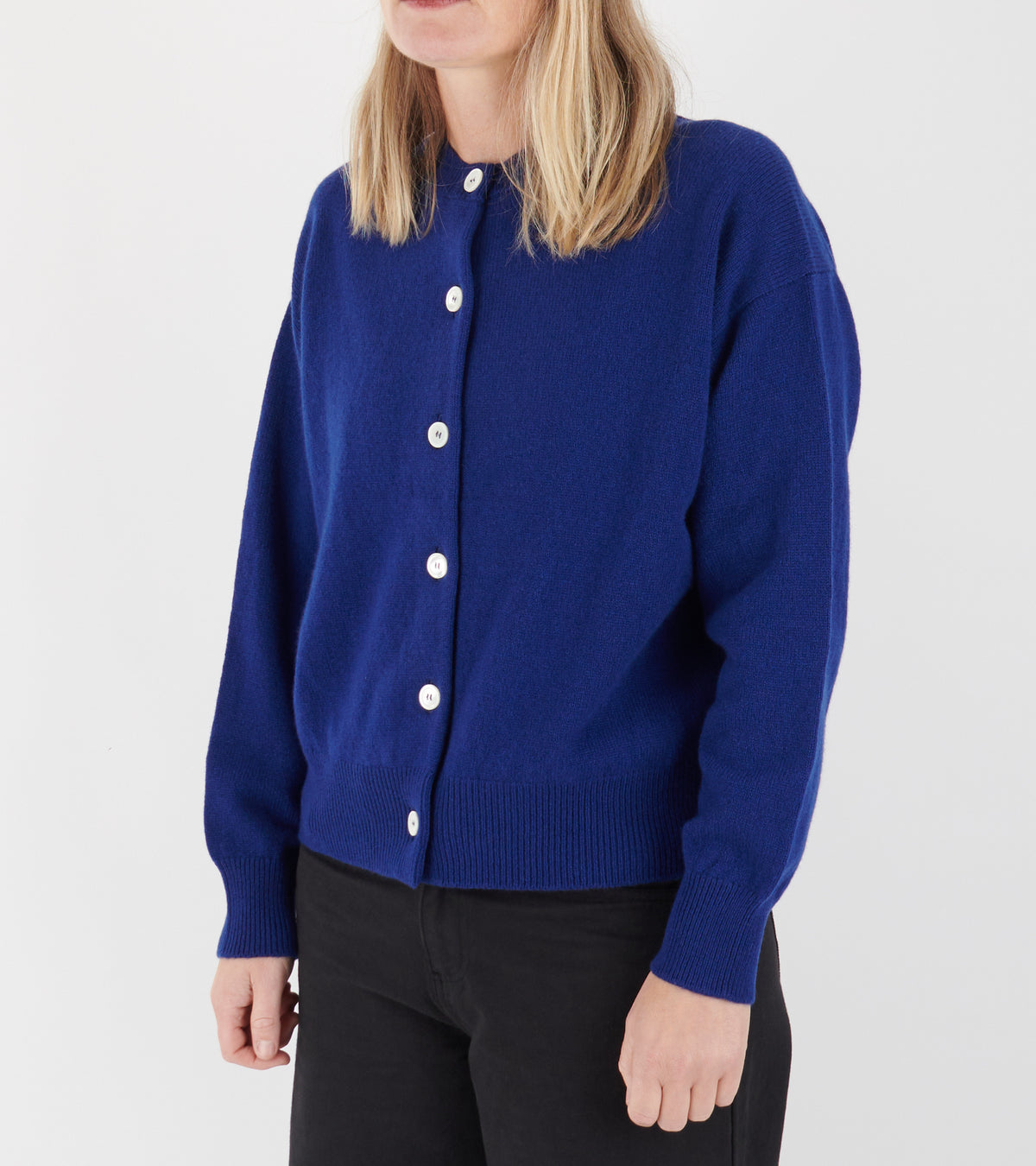 Ada Crewneck Cardigan Smalt Blue