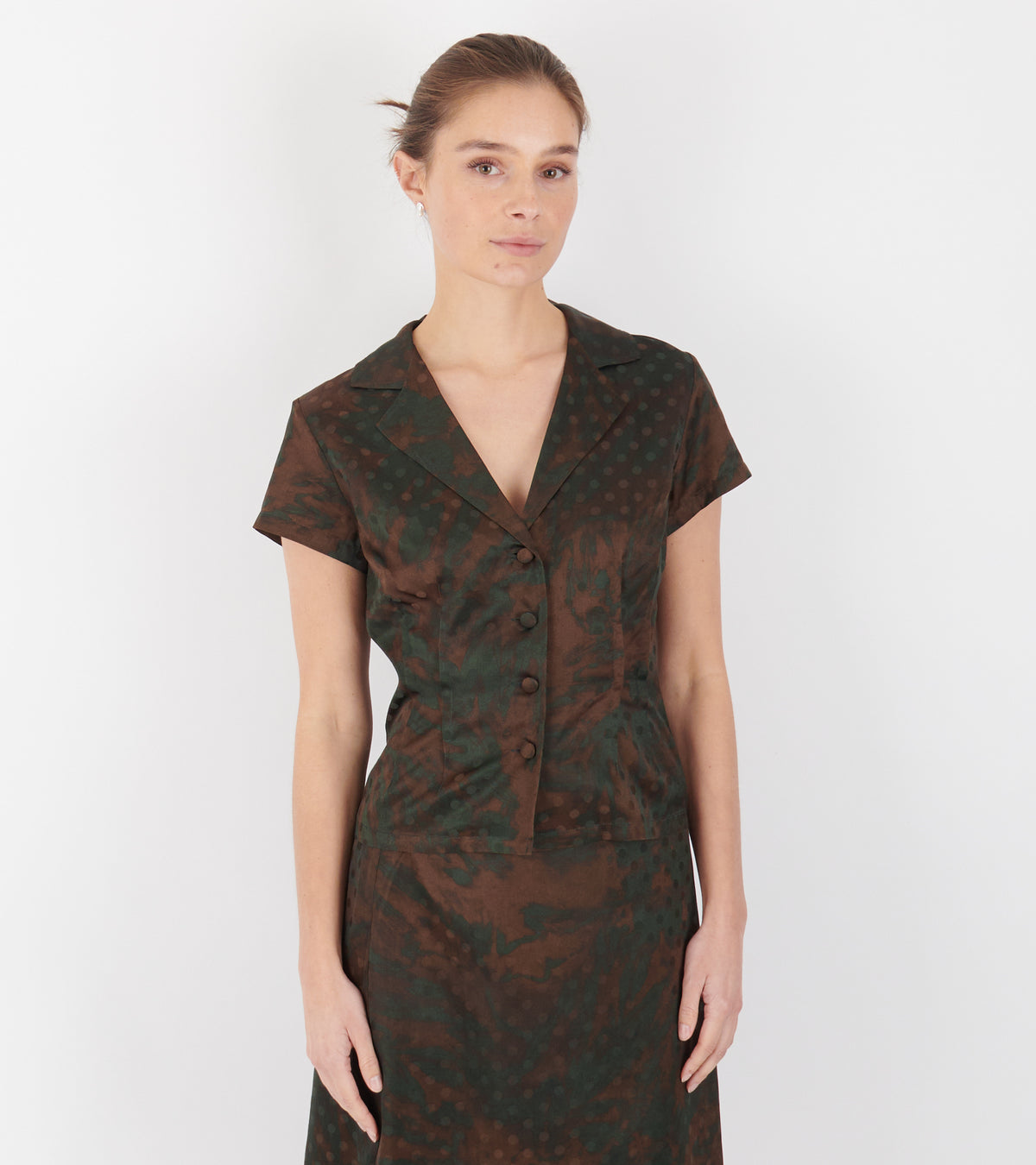 Dot Mimi Shirt Brown