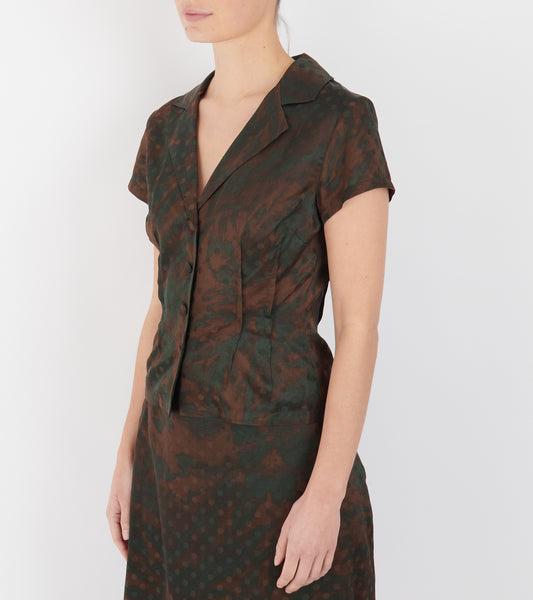 Dot Mimi Shirt Brown