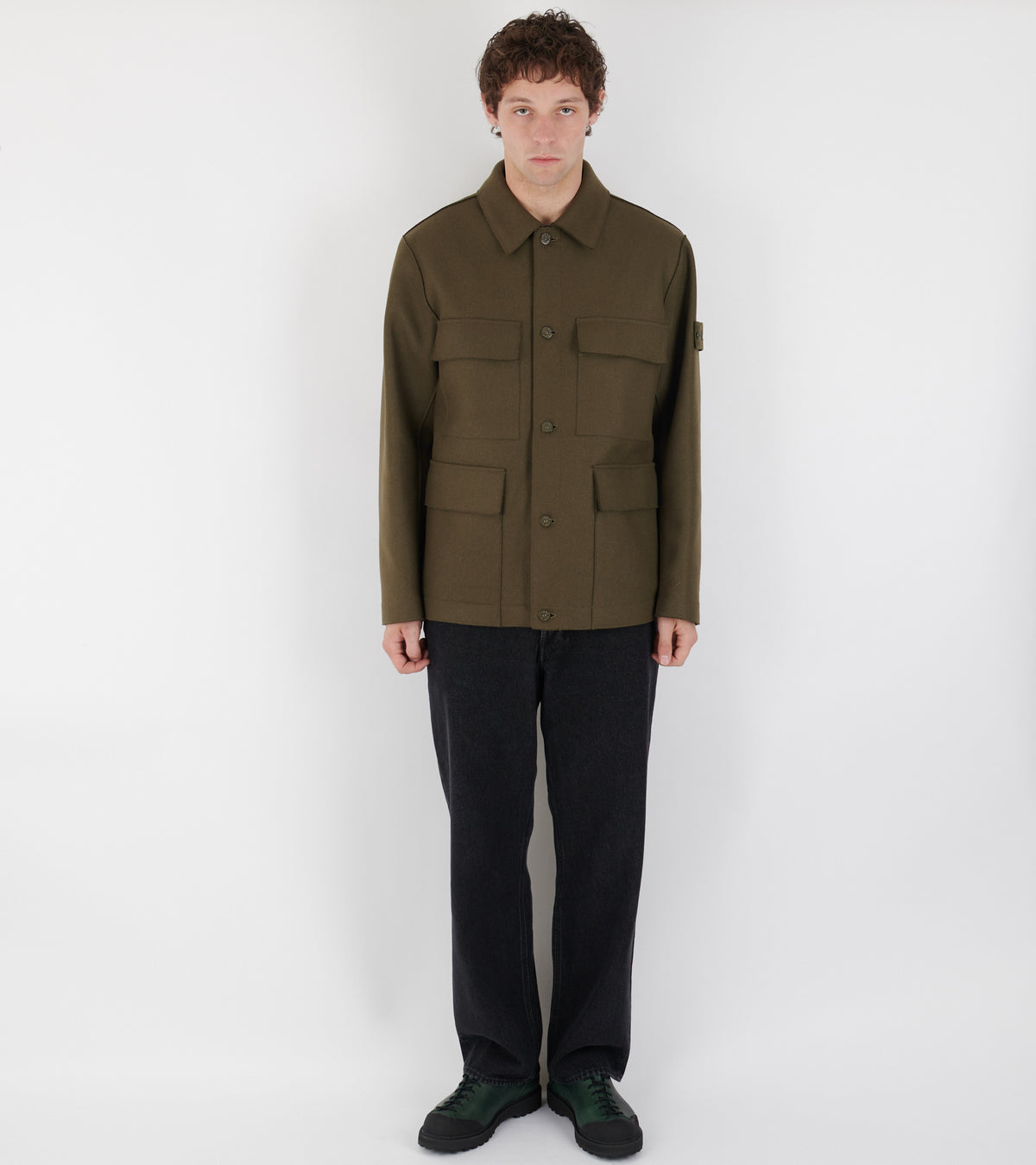 Wool Jacket Ghost Olive Green