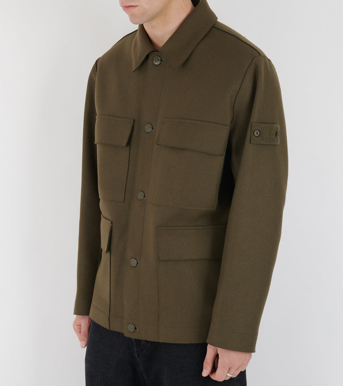 Wool Jacket Ghost Olive Green