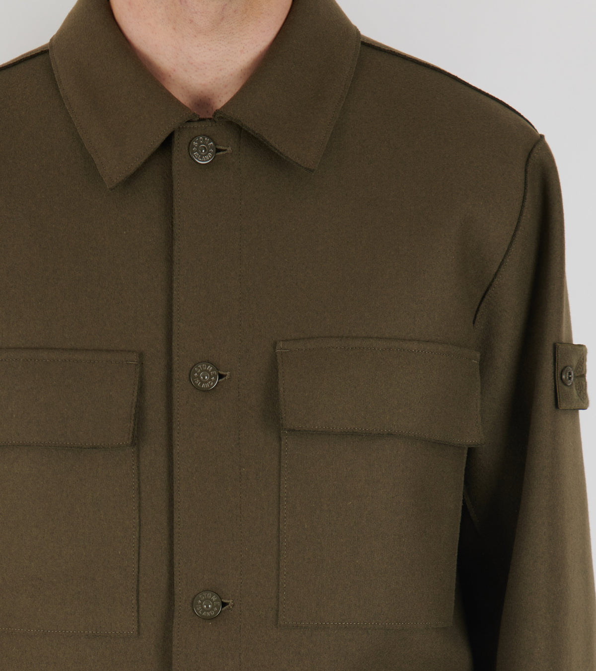 Wool Jacket Ghost Olive Green