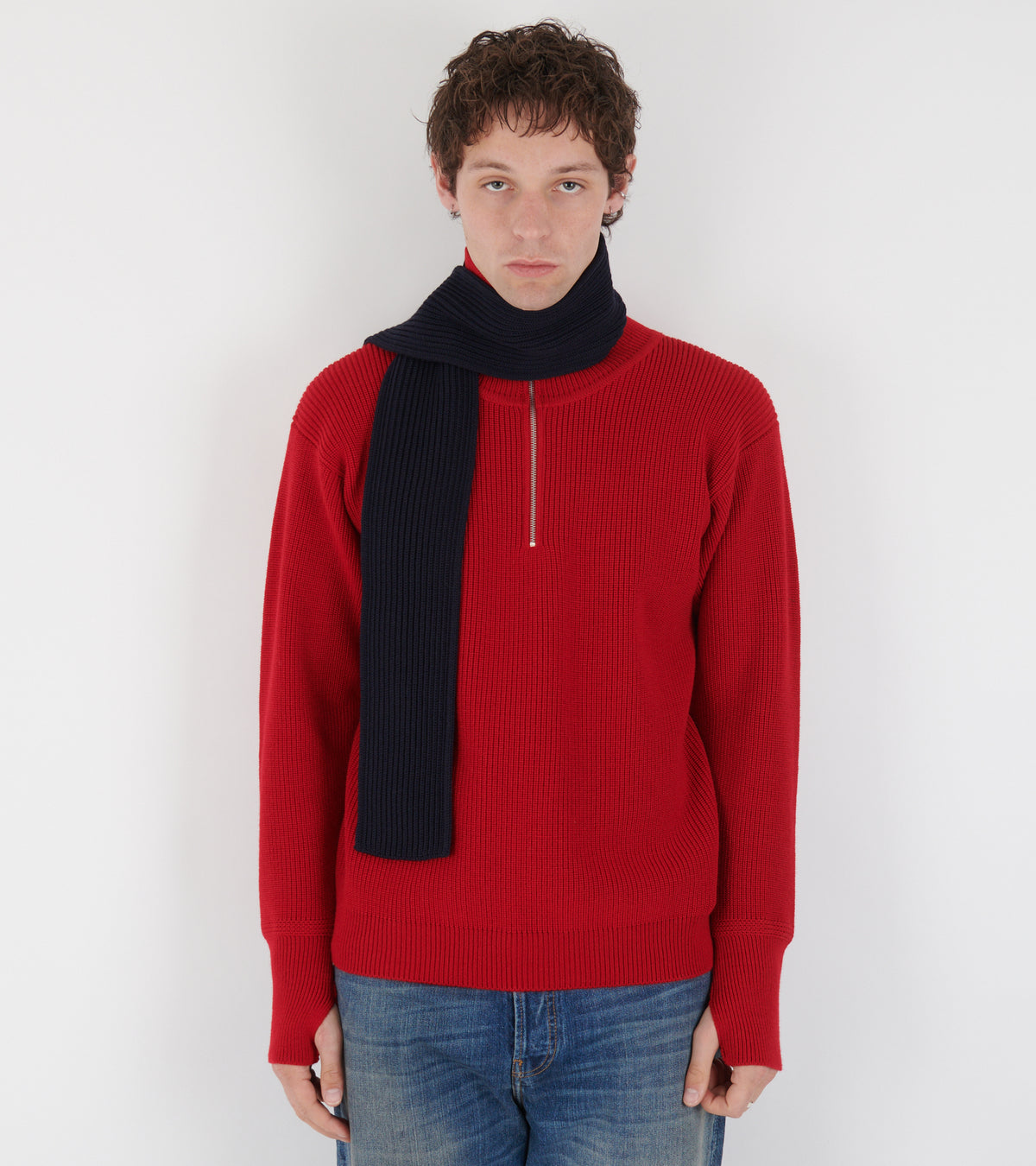Sailor Half Zip Red