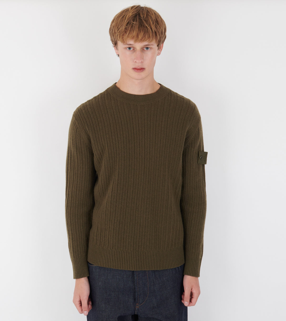 Wool Cashmere Ghost Knit Olive Green