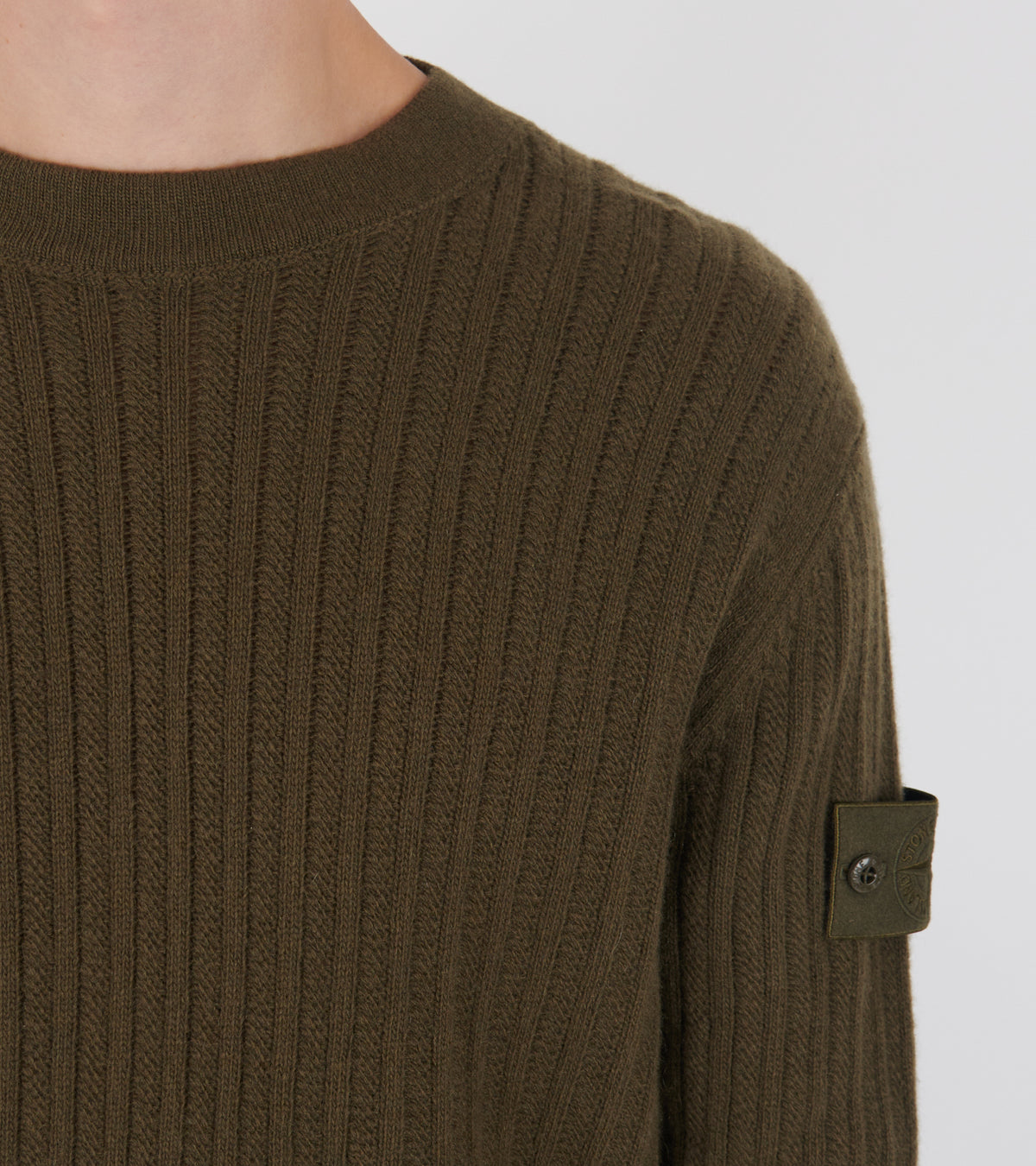 Wool Cashmere Ghost Knit Olive Green