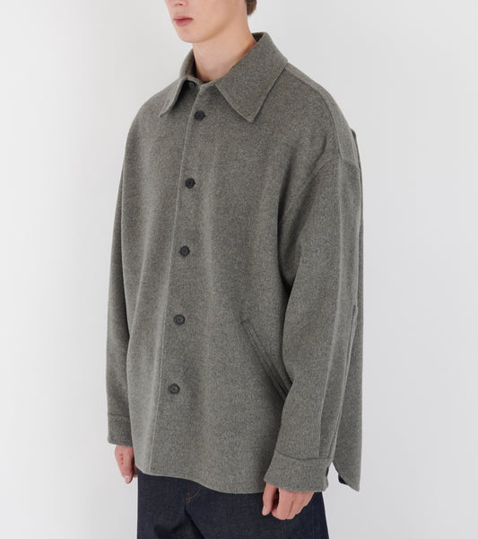 Cashmere Blend Overshirt Vintage Grey Melange