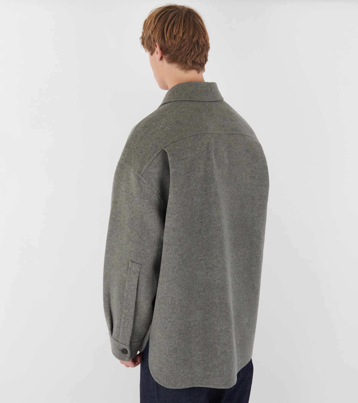 Cashmere Blend Overshirt Vintage Grey Mélange