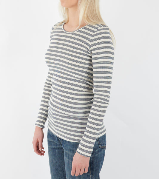 101 Rib BW Stripe Ecru/Marine