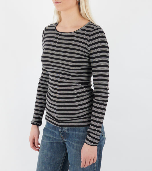 101 Rib BW Stripe Black/Ecru
