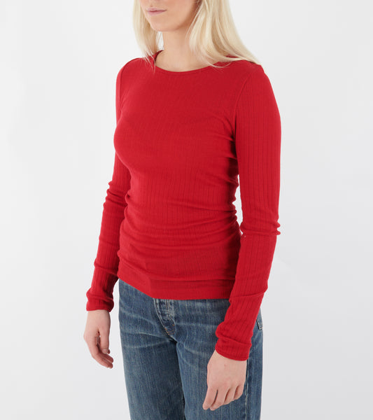 101 Wool Rib Red