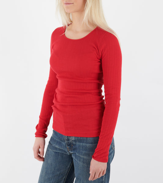 101 Rib Solid Colour Winter Red