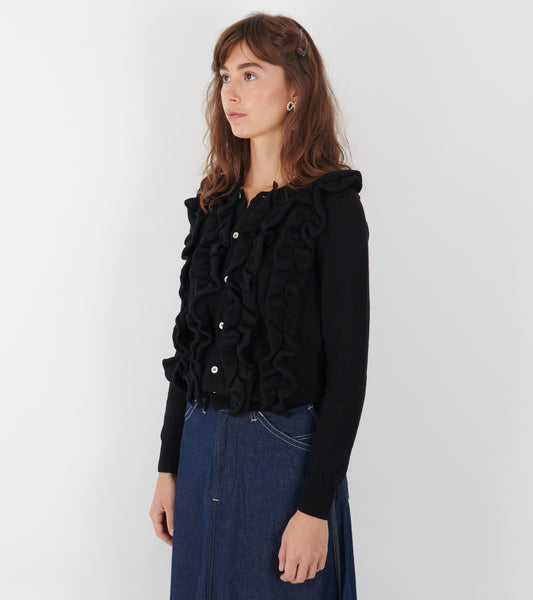 Fringe Sweater Black