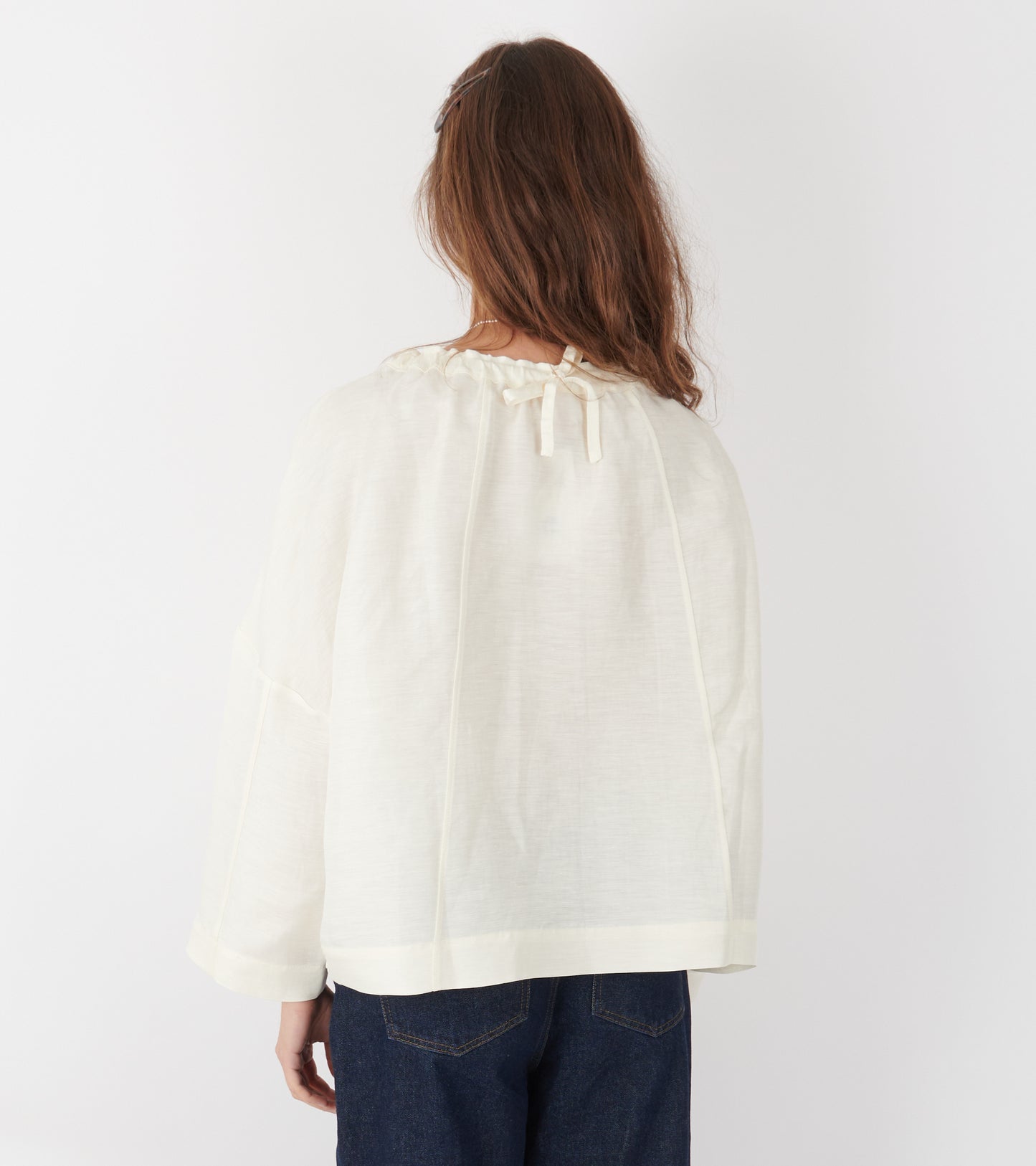 Magrethe LS Tie Top Milk