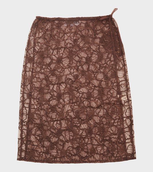 Alba Long Skirt Brown