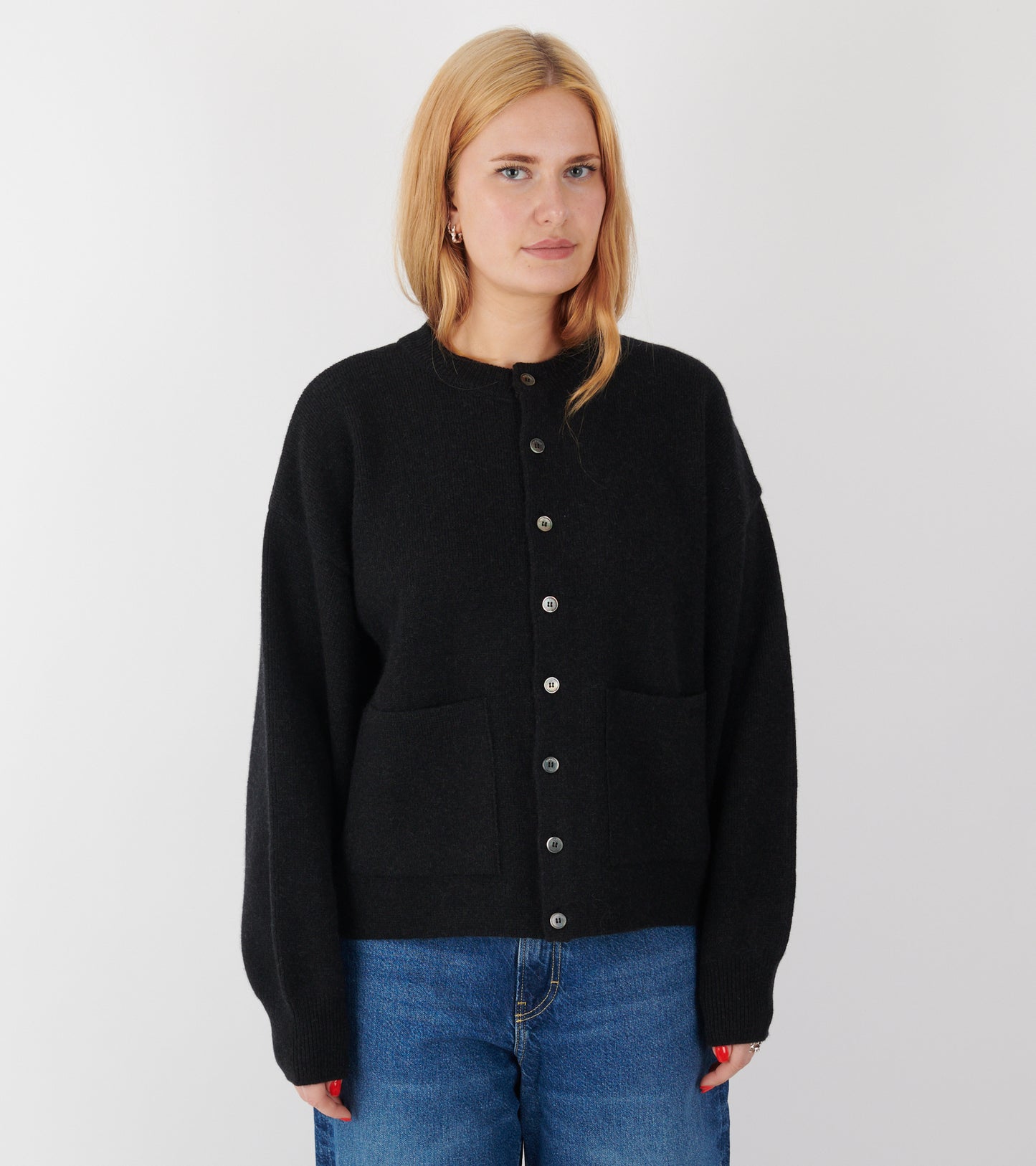 Merino Knit Cardigan Charcoal