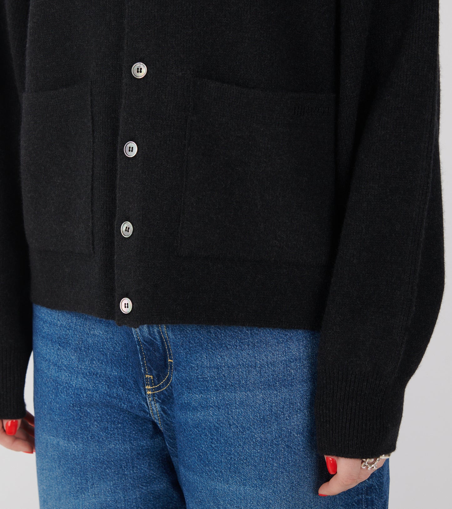 Merino Knit Cardigan Charcoal