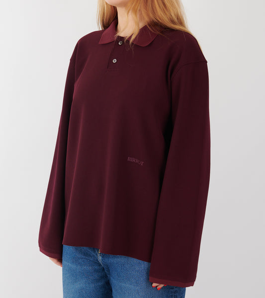 Lay2 Long-Sleeve Polo Maroon
