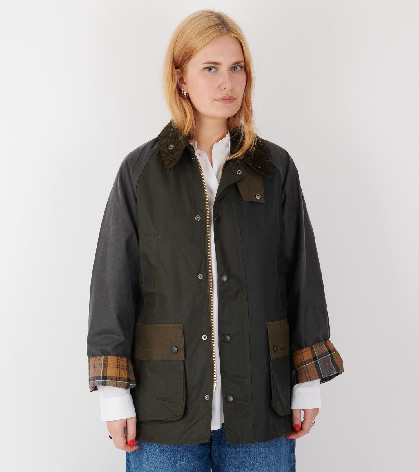 Barbour Patchwork OS SG51 Sage Bedale Wax Jacket