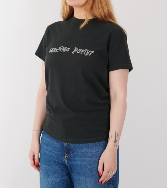 Wanna Party T-shirt Washed Black