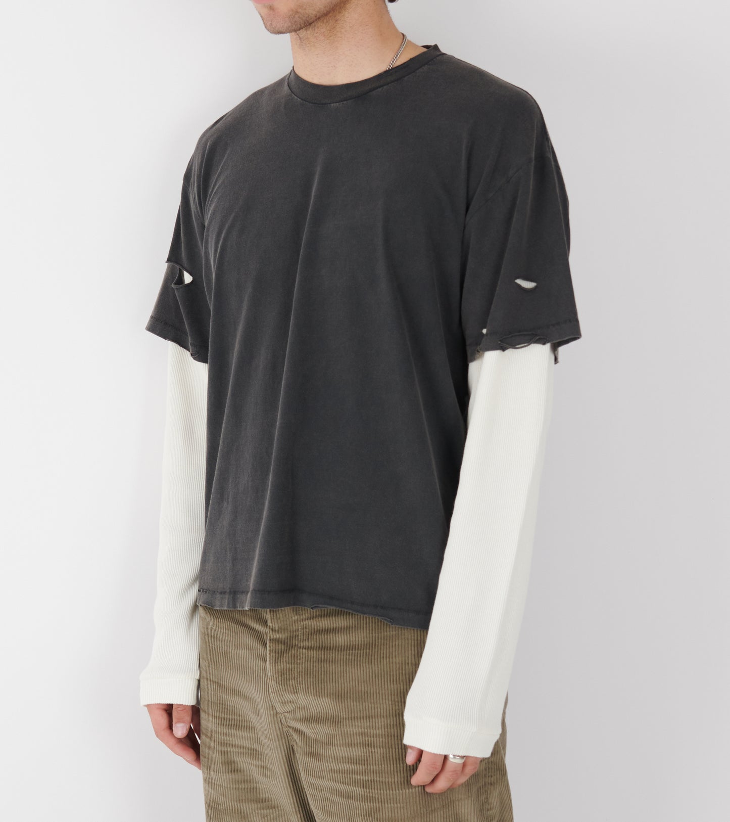 Layered Box Tee Vintage Black/Off-white