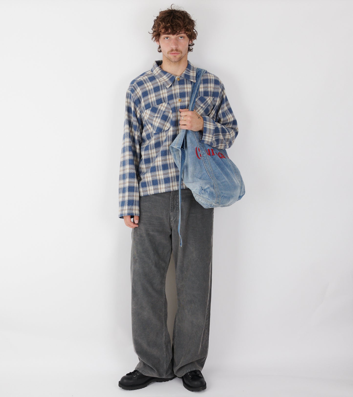 Club Flannel Check Overshirt Blue