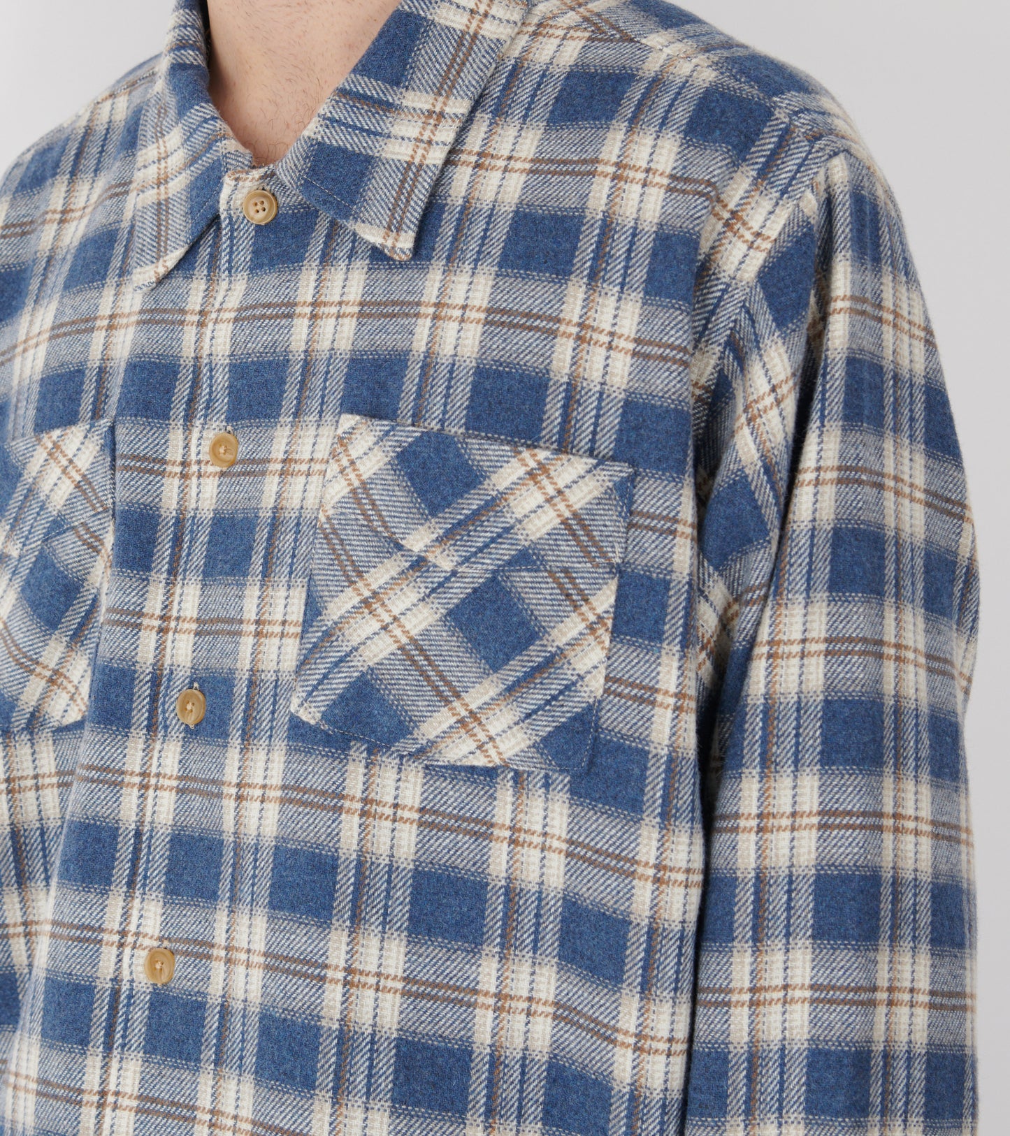 Club Flannel Check Overshirt Blue