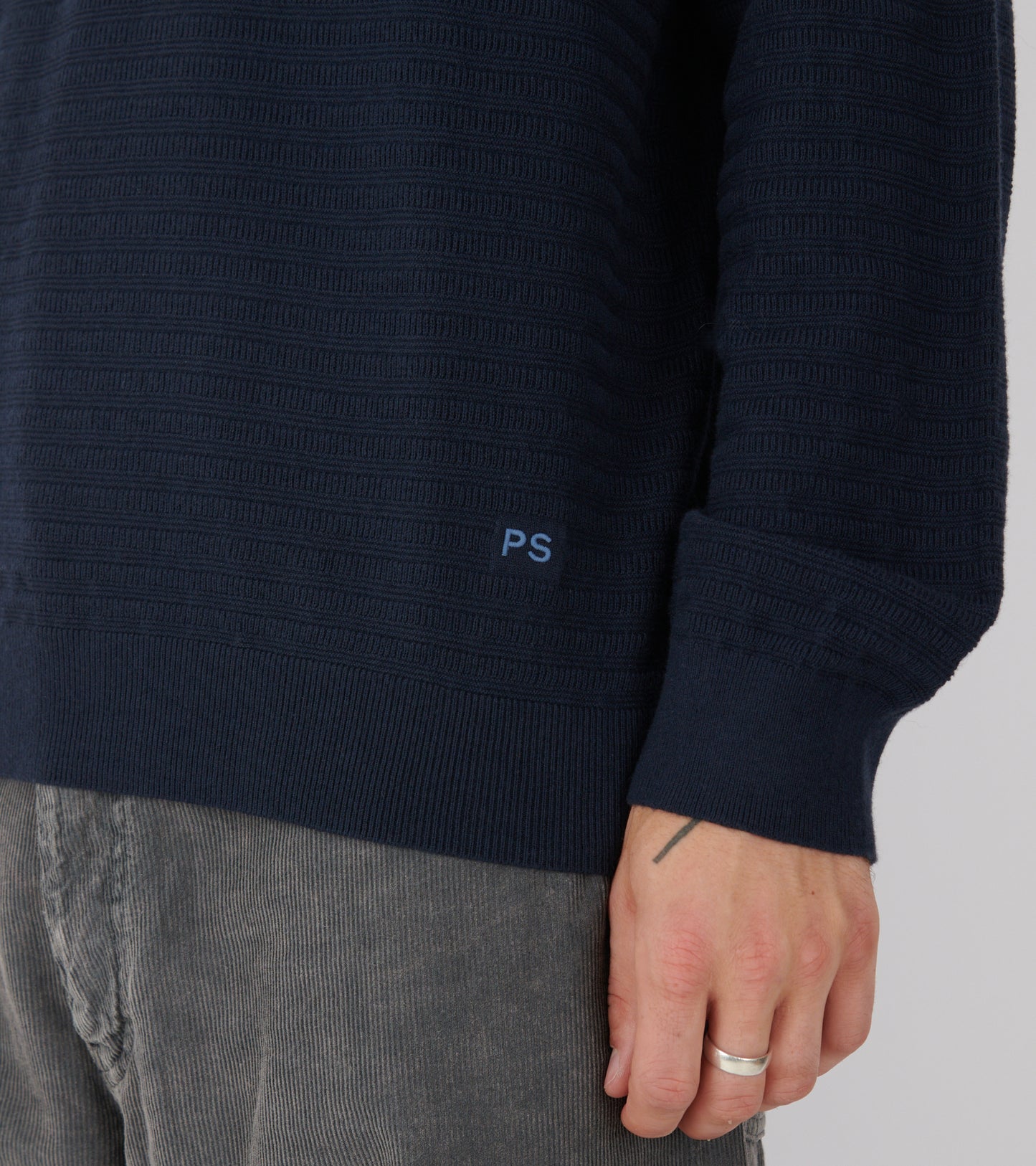 L/S Knit Polo Sweater Navy