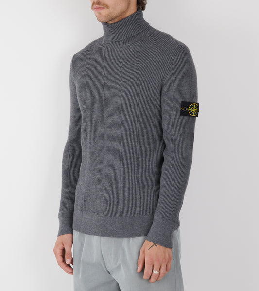 Turtleneck Wool Jumper Grey