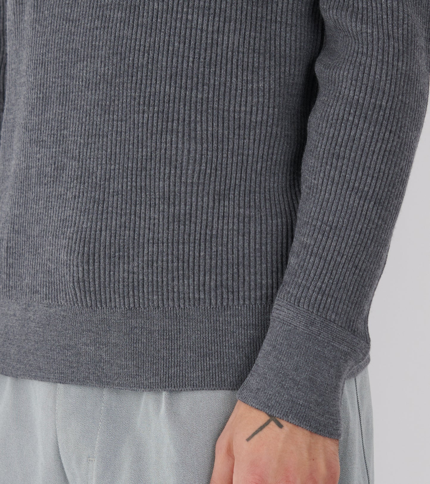 Turtleneck Wool Jumper Grey