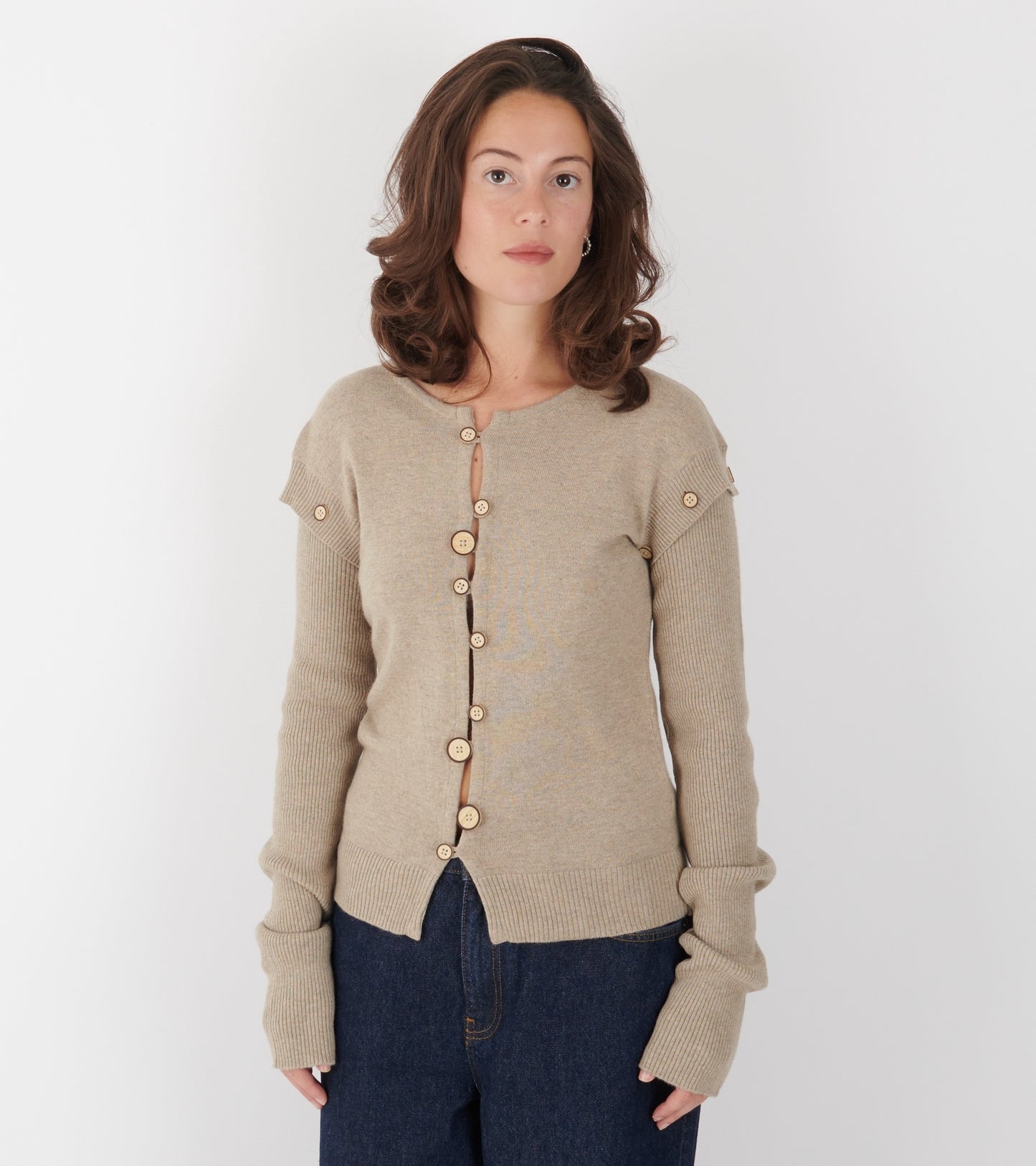 Caroline Cardigan Beige Melange