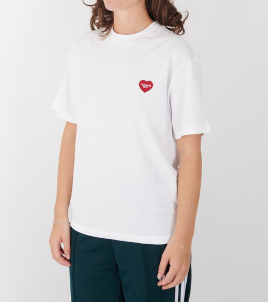 W S/S Heart Patch T-shirt White