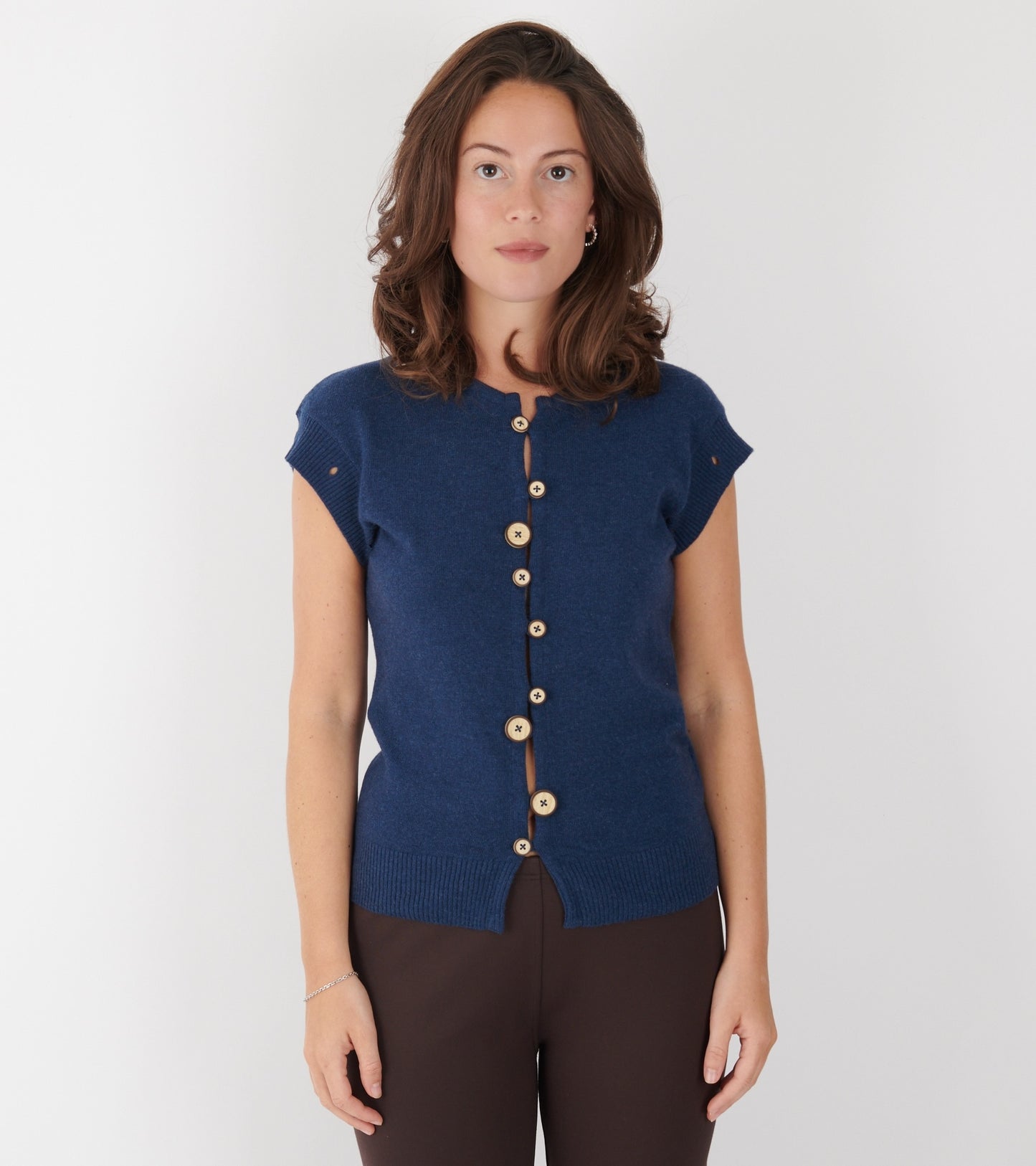 Caroline Cardigan Navy Blue Melange