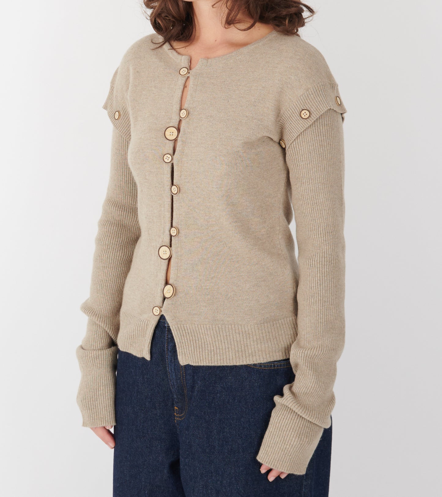 Caroline Cardigan Beige Melange