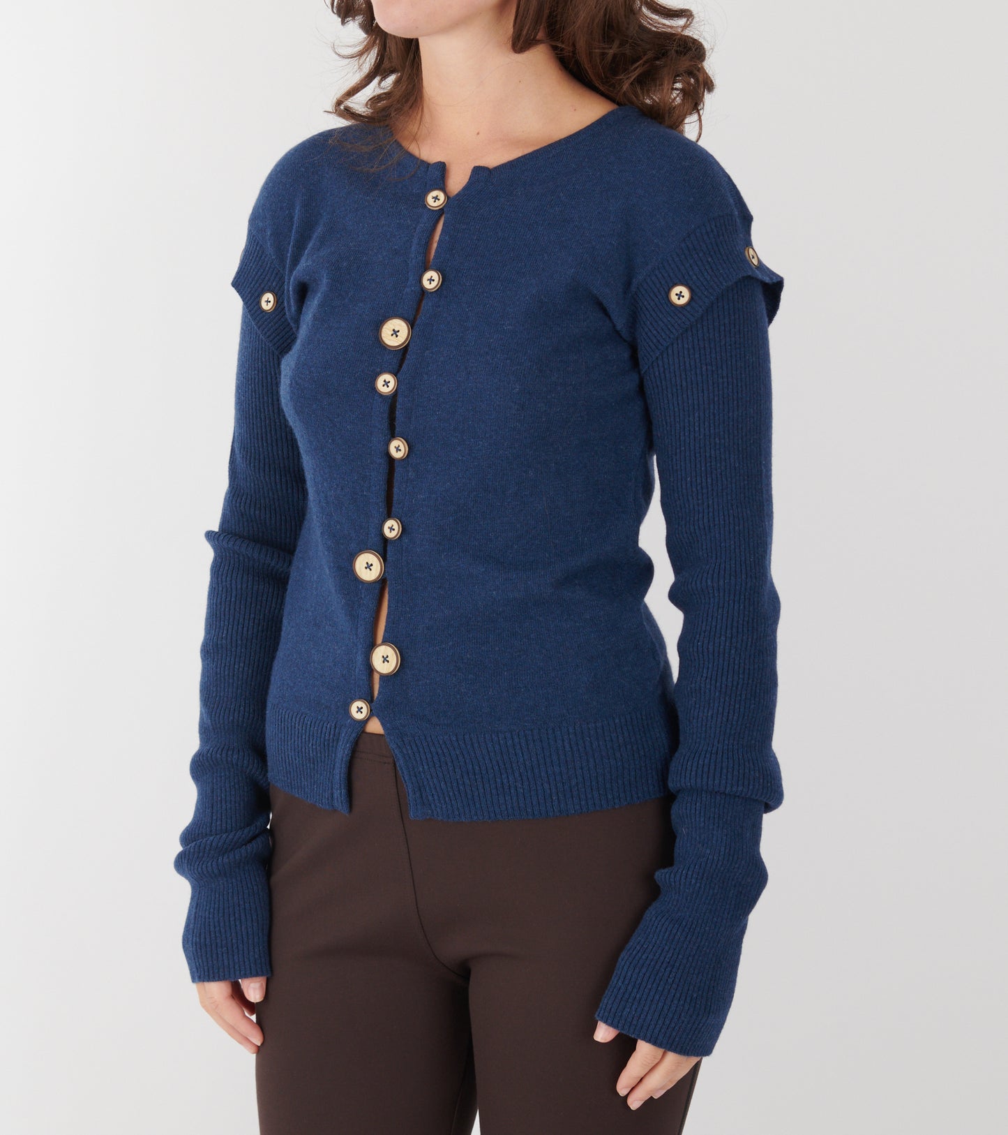 Caroline Cardigan Navy Blue Melange