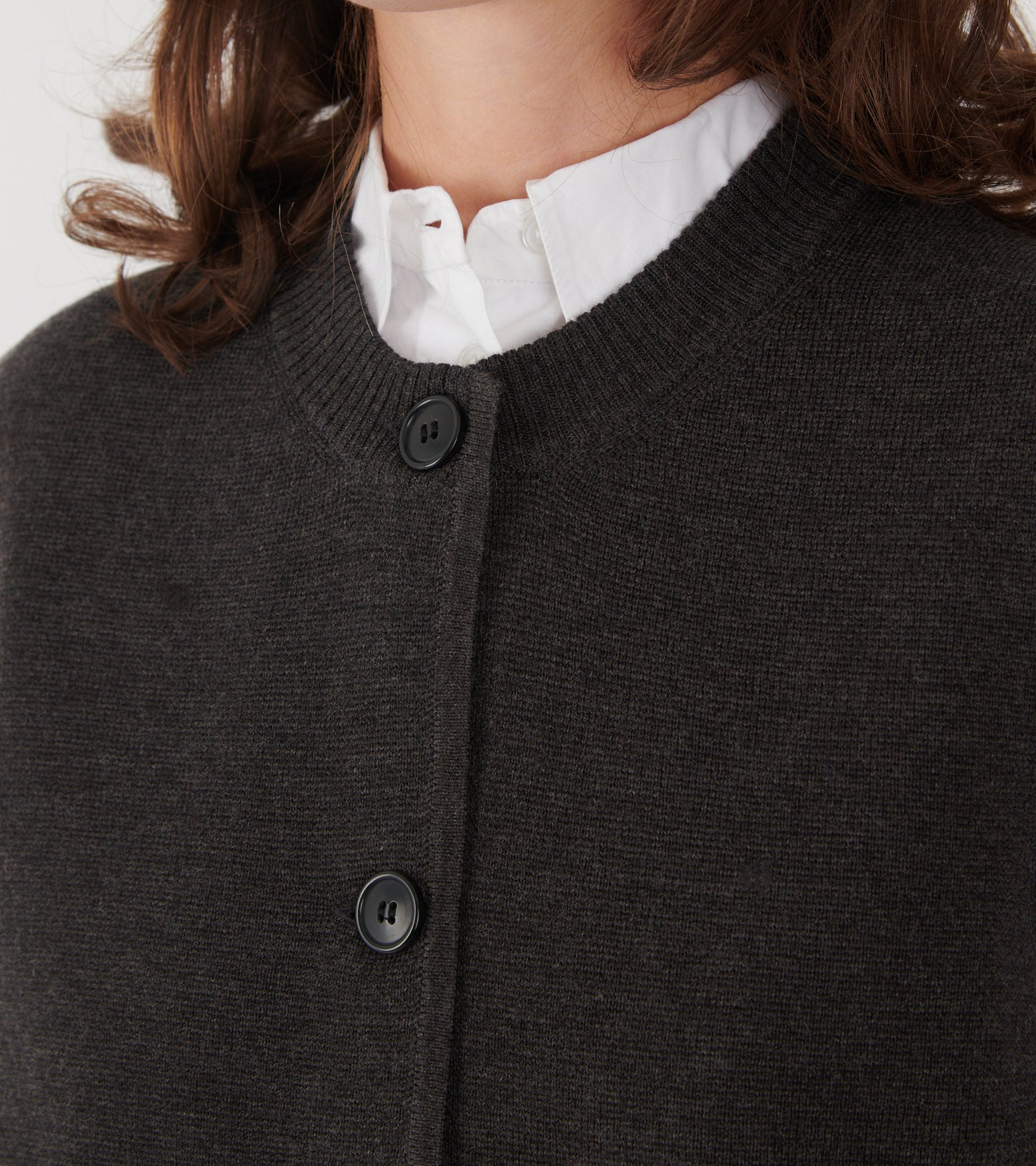 Elva Vest Dark Brown Melange