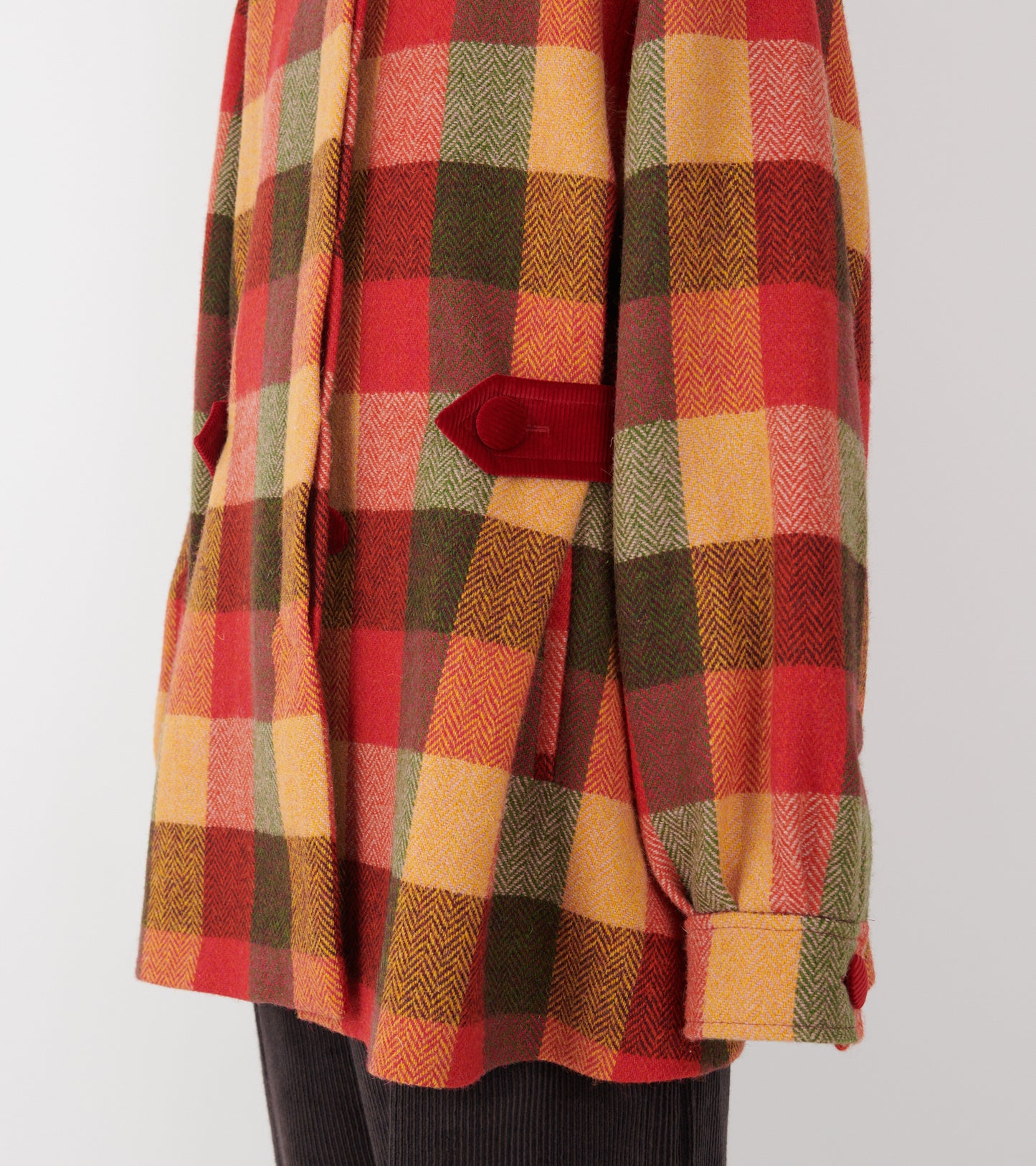 Amanda Coat Red/Orange Check